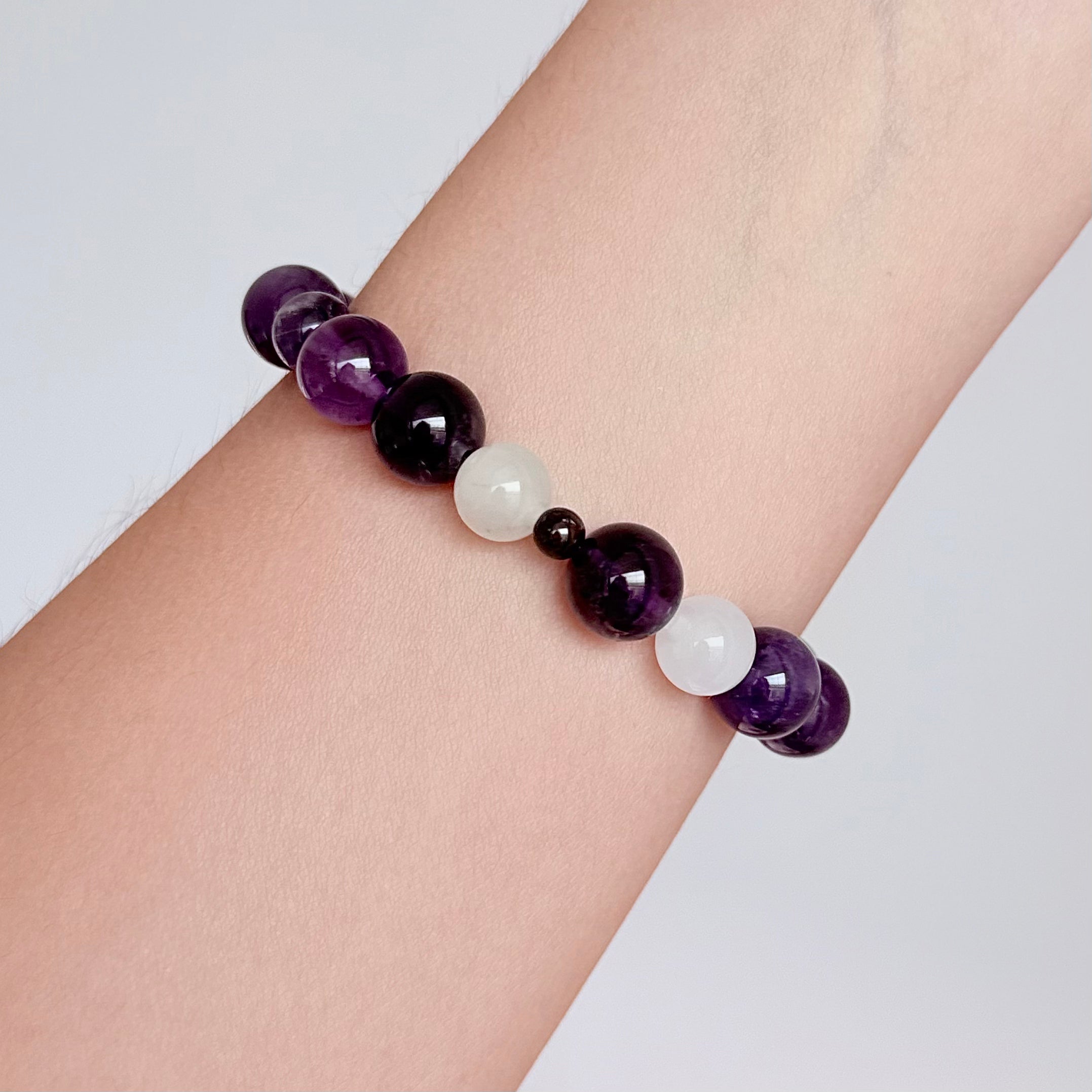 Amethyst & Moonstone Bracelet