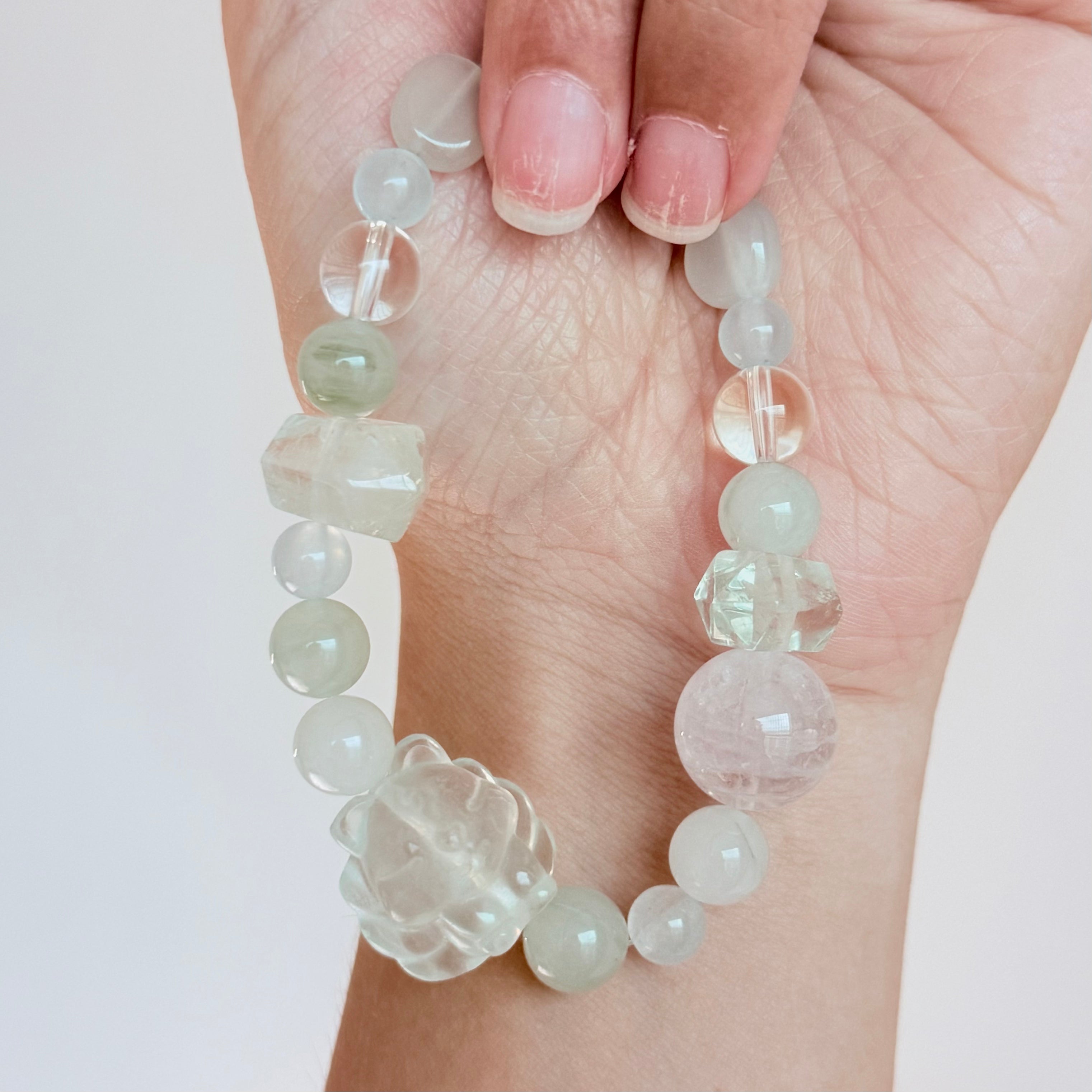 Aquamarine, Amethyst & Moonstone Bracelet