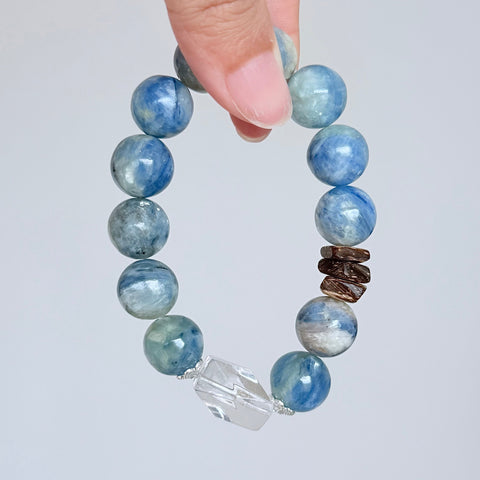 Kyanite & Clear Quartz Bracelet