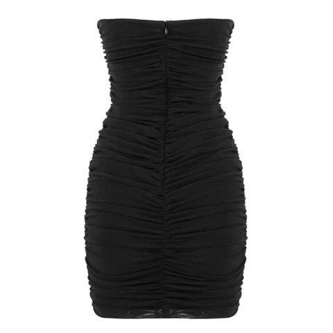 The Vogue Cut-Out Bustier Draped Mini Dress