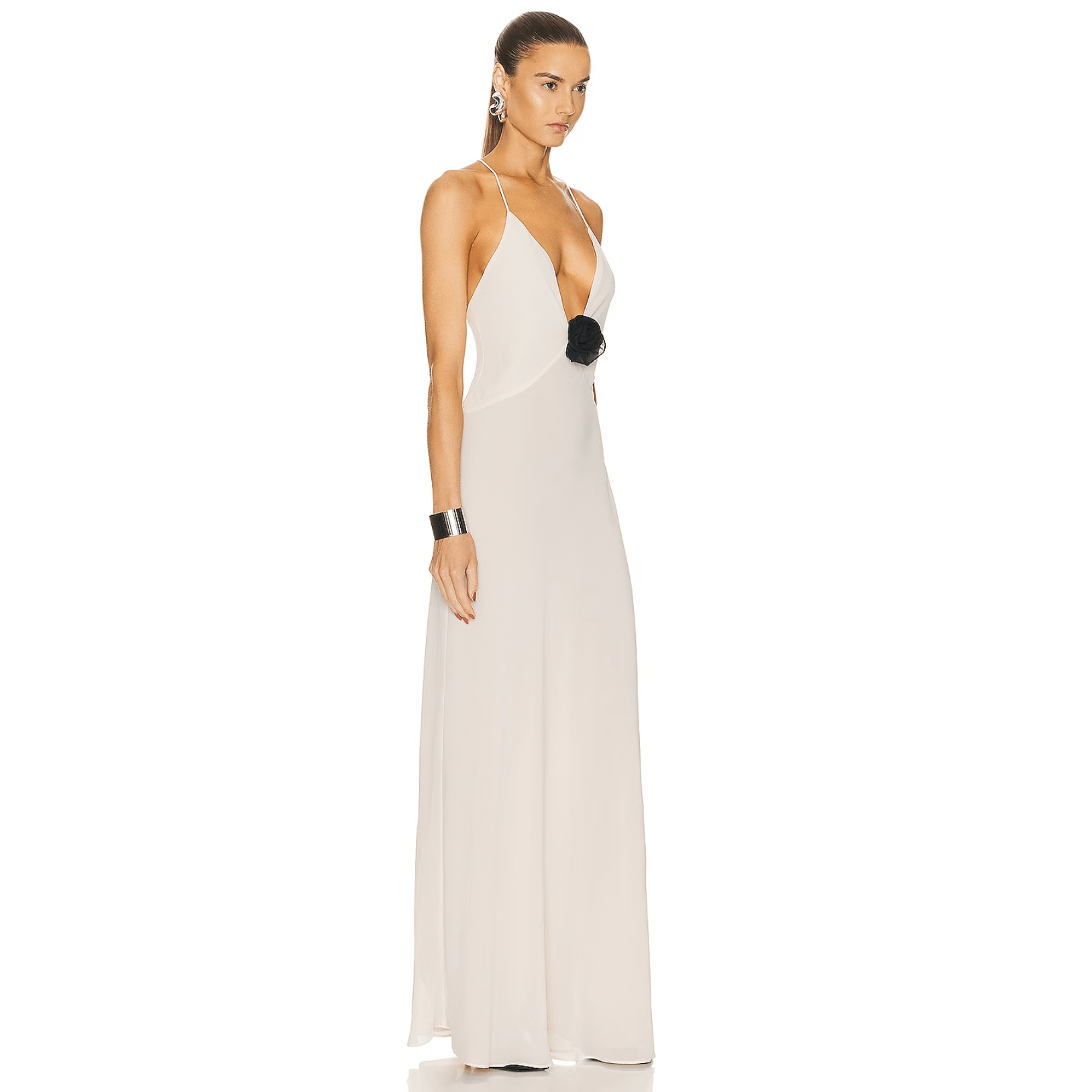 Blossom Bliss Deep V-Neck Maxi Dress