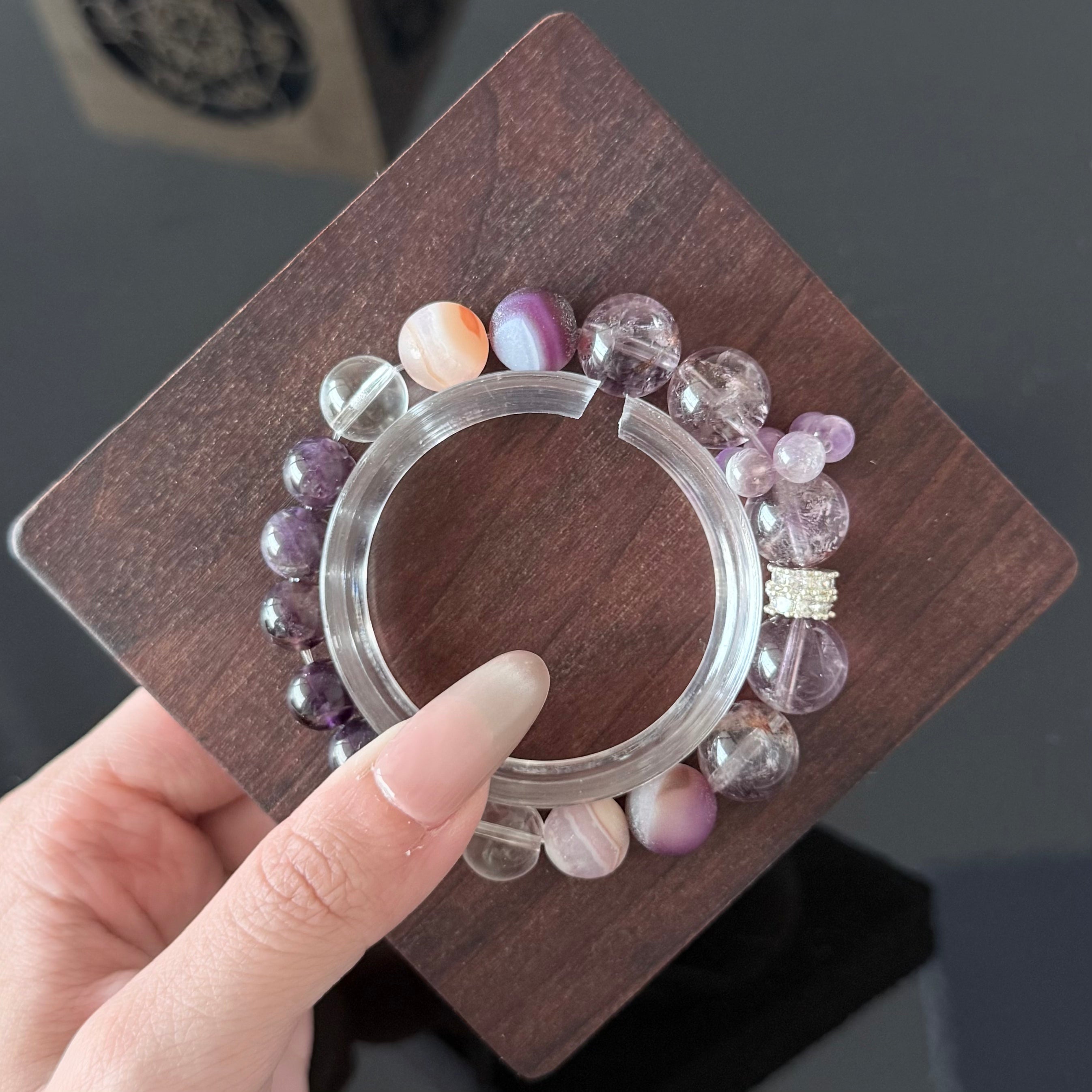 Amethyst & Lavender Crystal Healing Bracelet