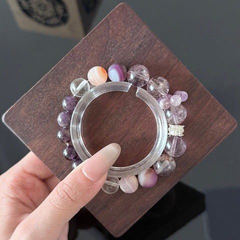 Amethyst & Lavender Crystal Healing Bracelet