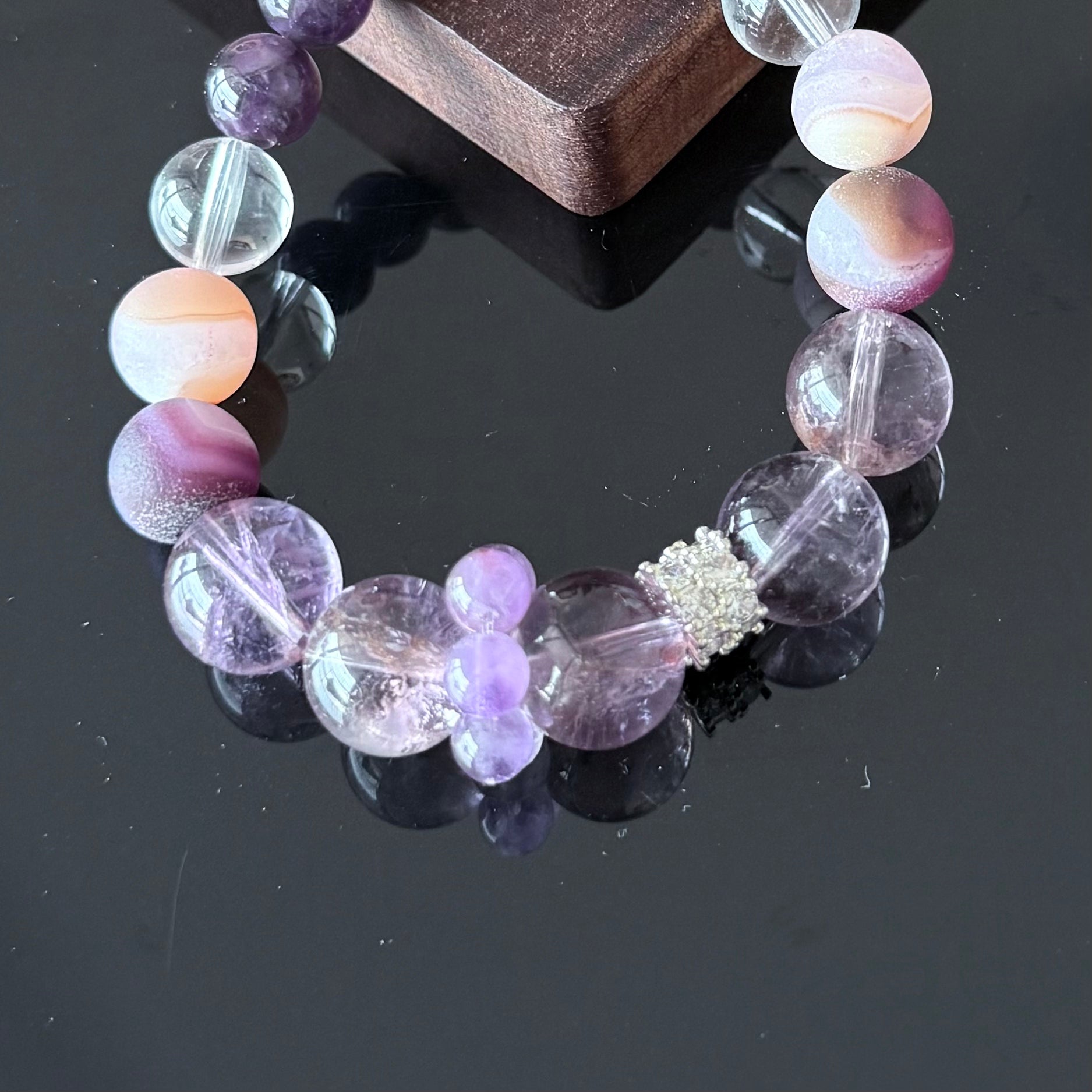 Amethyst & Lavender Crystal Healing Bracelet