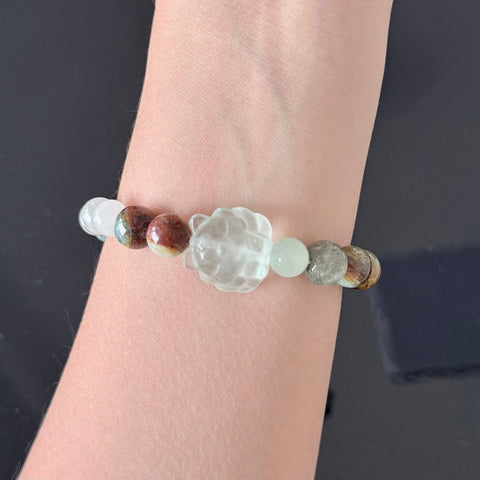 Natural Aquamarine Pixiu Crystal Bracelet