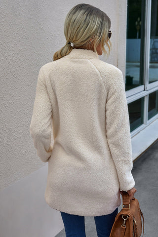 Abrigo de felpa con cremallera