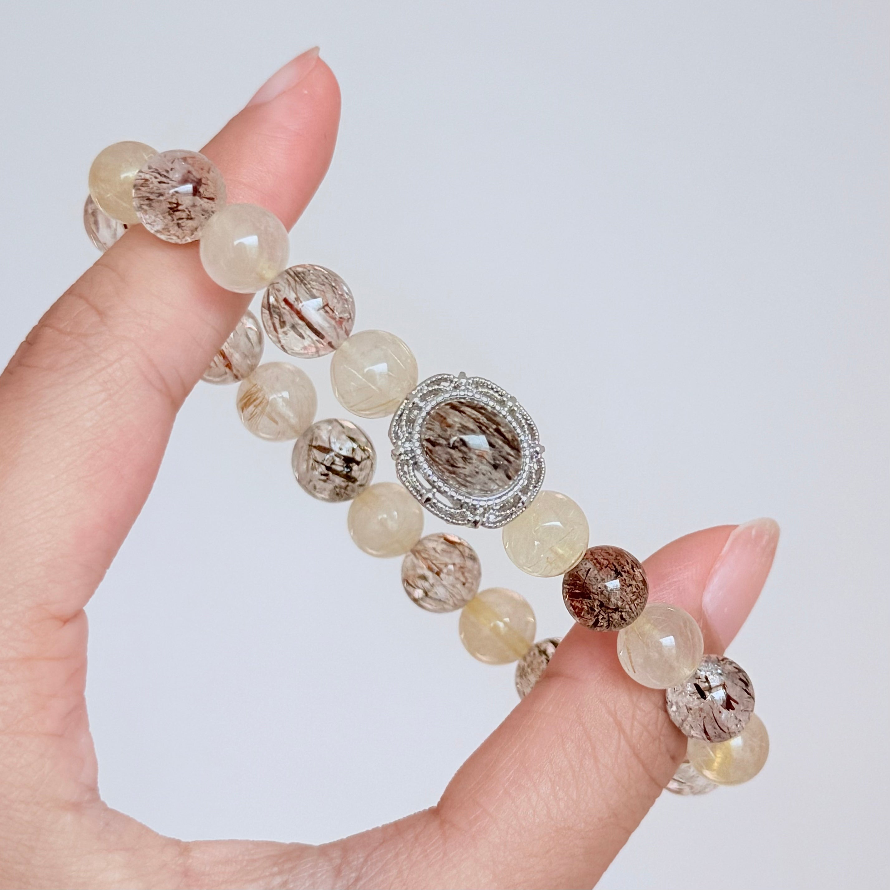 Rutilated Quartz Crystal Bracelet