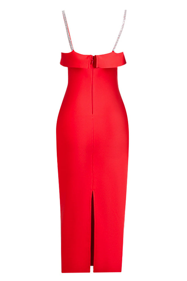 Alani Embellished Strap Bandage Dress