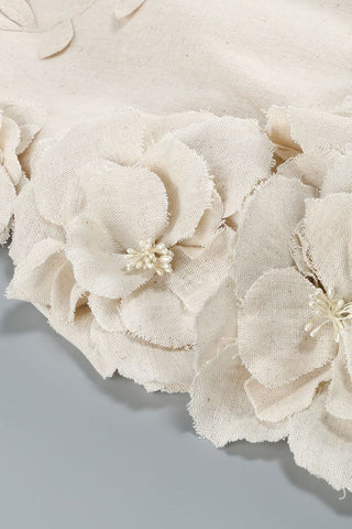 Bice Nude Strapless Bustier Flower Dress