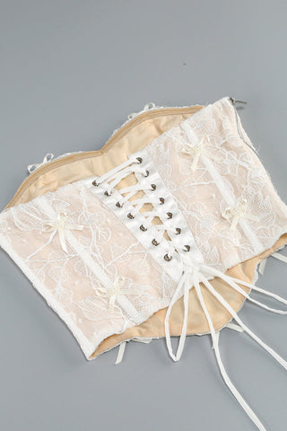 Strapless Lace Corset Dress Set
