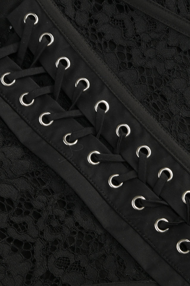 Strapless Lace Corset A Line Dress