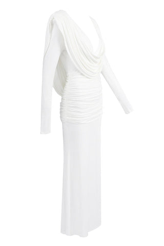 Draped Cowl Neck Maxi Dress