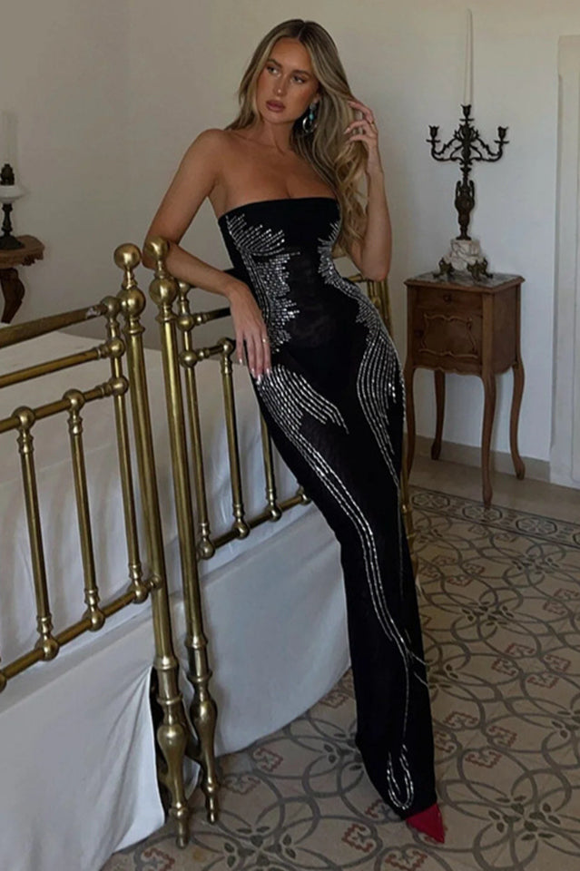 Disturbia Embellished Maxi Dress