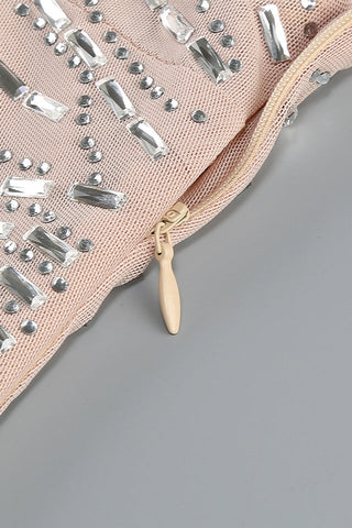 Halter Neck Crystal Embellished Gown