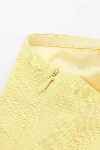 Elinor Yellow Satin Maxi Dress