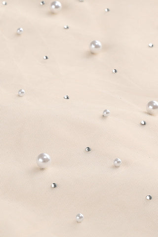 Pearl Crystal Side Cut Out Maxi Dress