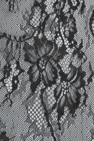 Queena Strapless Feather Trim Lace Dress