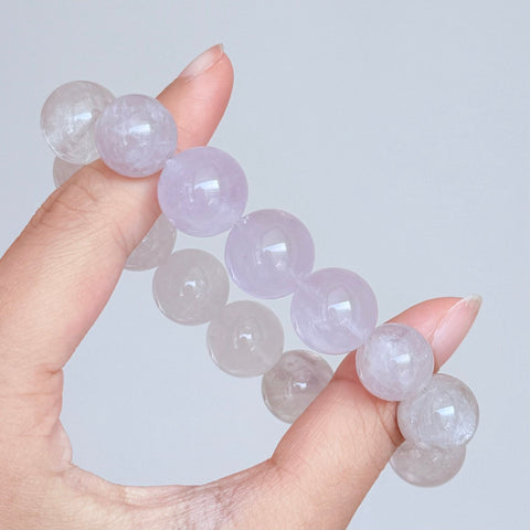 Lavender Amethyst & Clear Quartz Crystal Bracelet