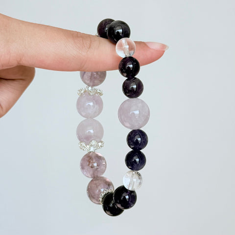 Amethyst & Lavender Quartz Bracelet