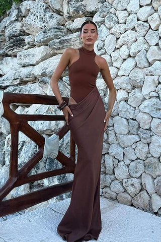 Vera Asymmetrical Cut Out Maxi Dress