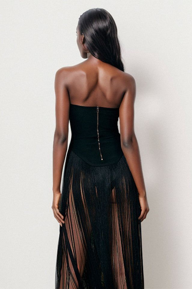 Oakley White Fringe Sexy Dress