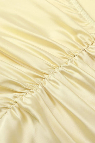 Blaise Yellow Satin Maxi Dress