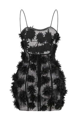 Floral Detail Mesh Dress