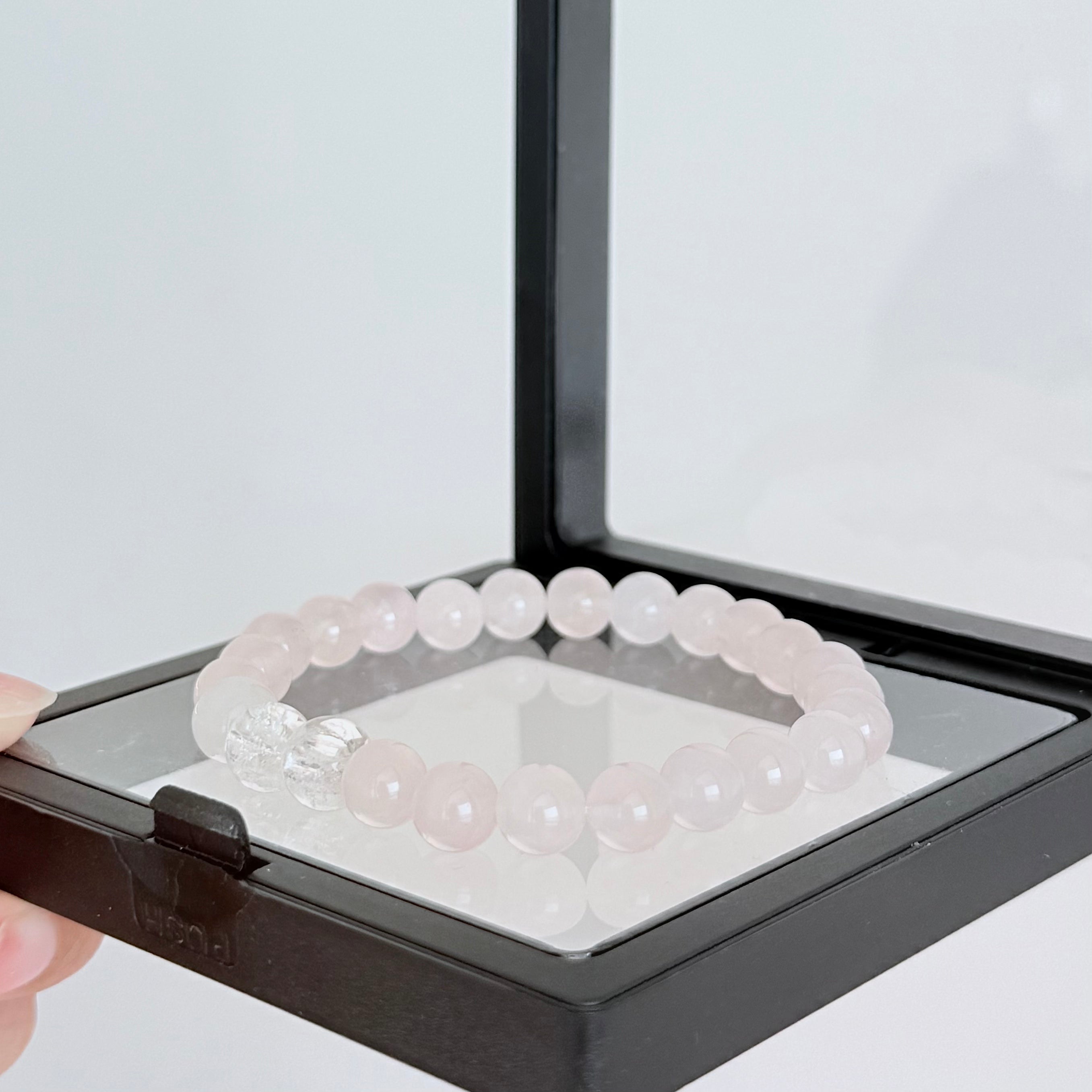 Rose Quartz & Clear Quartz Bracelet