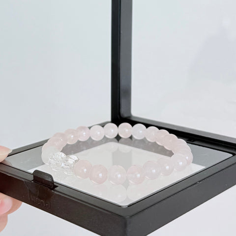 Rose Quartz & Clear Quartz Bracelet