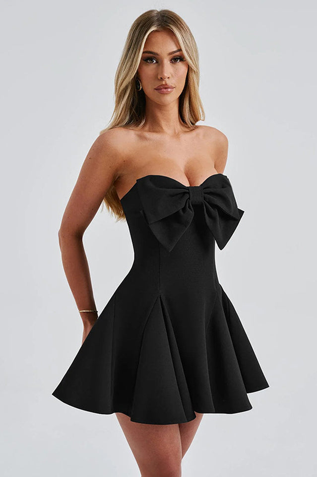 Holly Strapless Skirt with Bow Detail