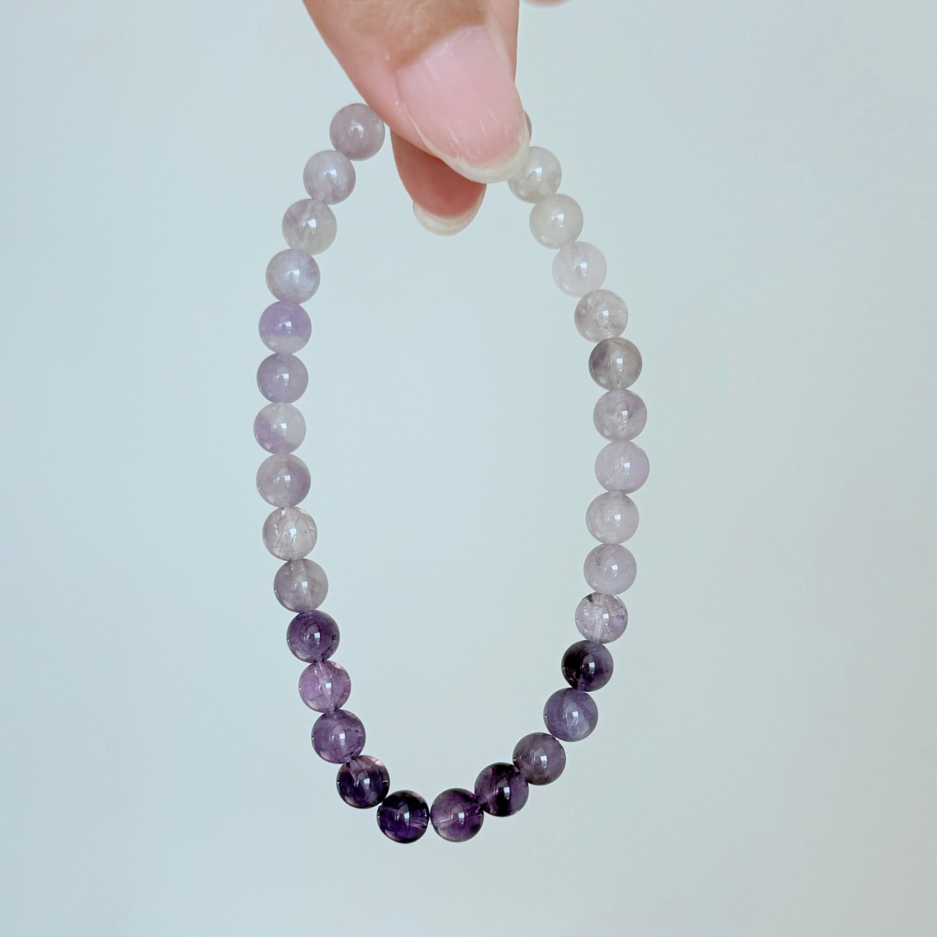 Natural Gradient Amethyst Bracelet