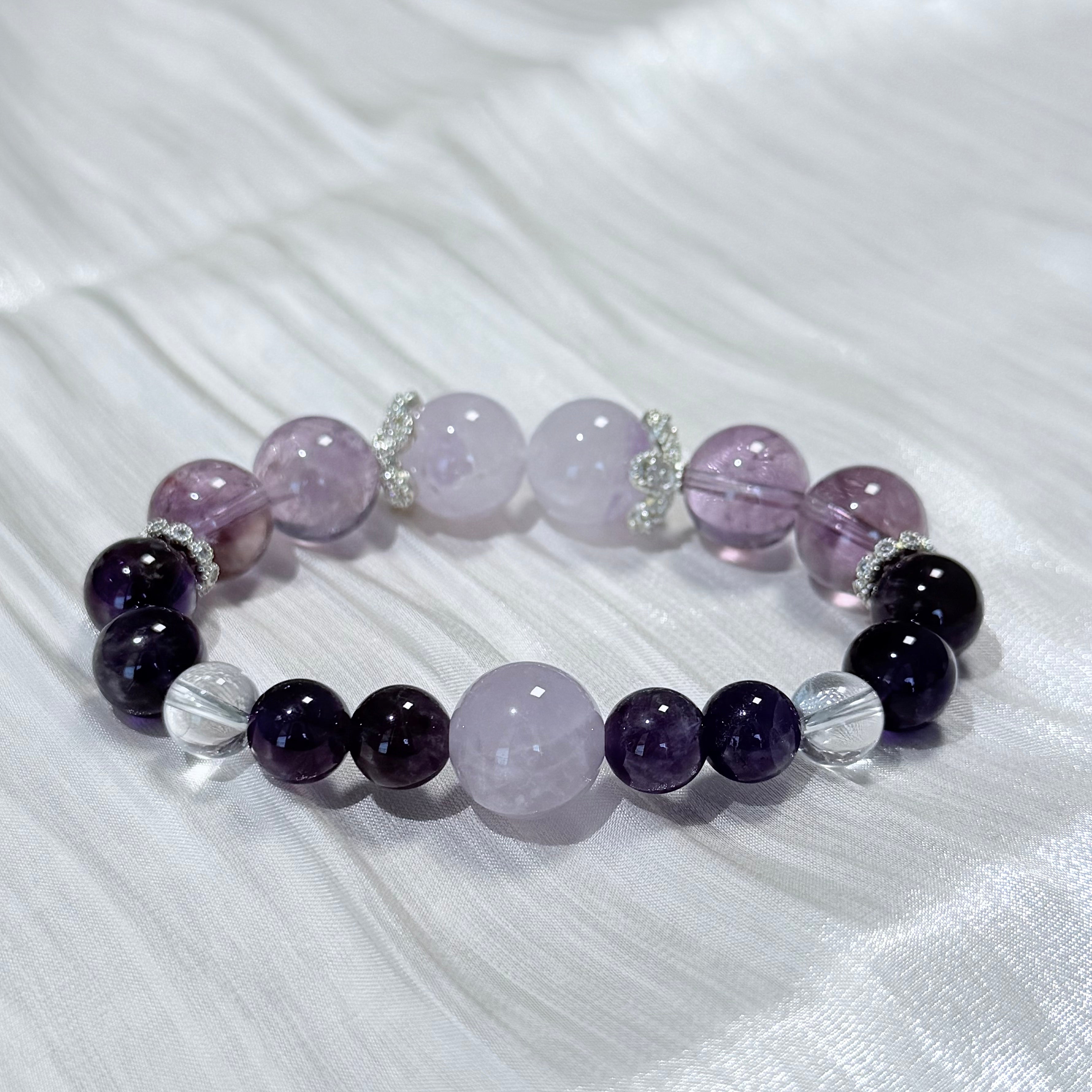 Amethyst & Lavender Quartz Bracelet