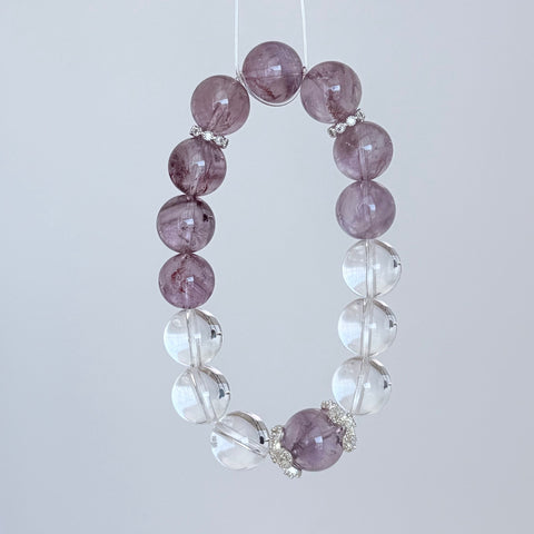 Lavender Amethyst and Clear Quartz Bracelet