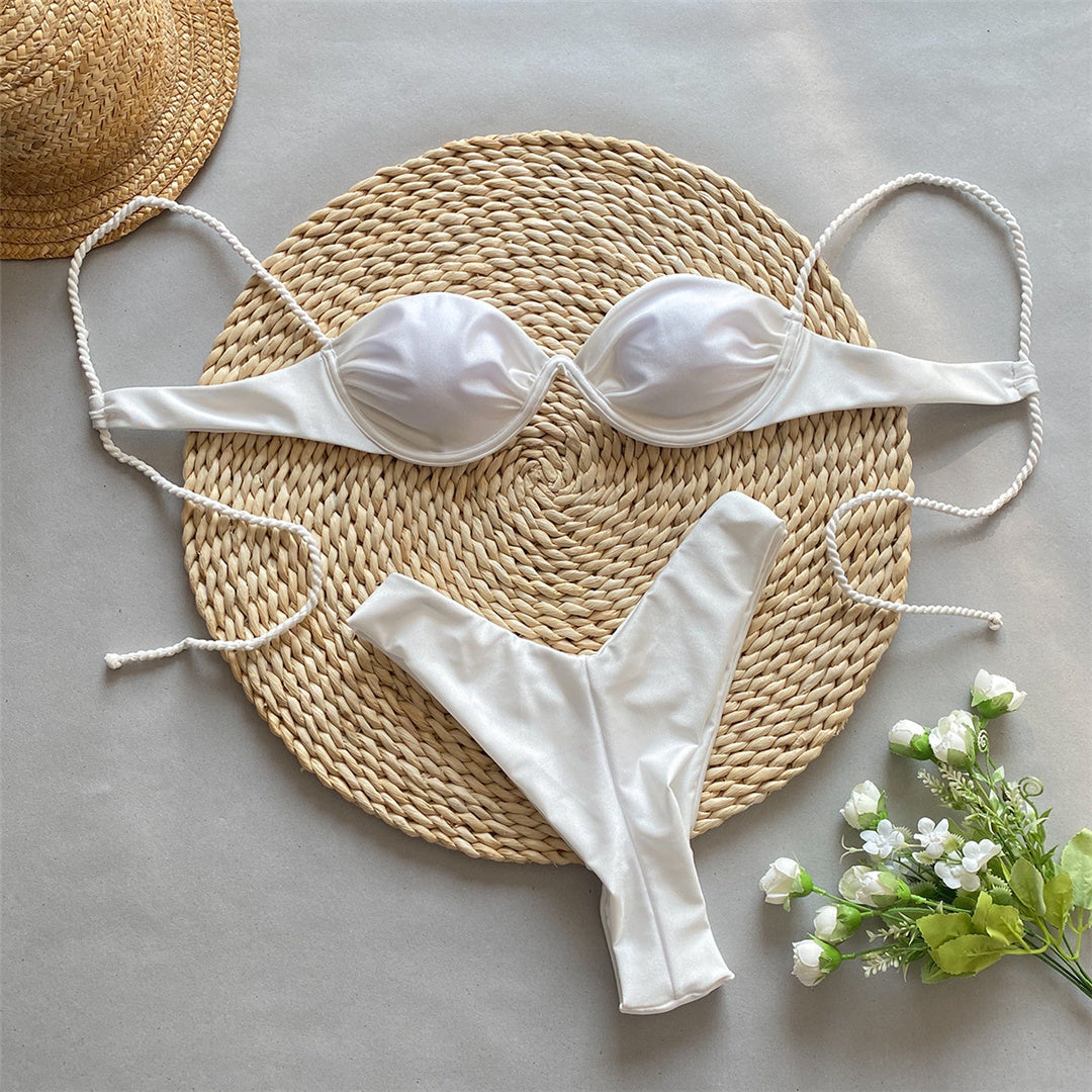 Renee Wrinkled Underwired V-bar Bikini