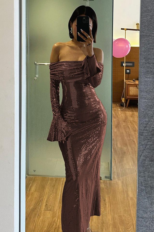 Piper Off Shoulder Backless Maxi Dress