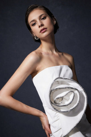 Yvonne Strapless Rhinestone Bandage Dress