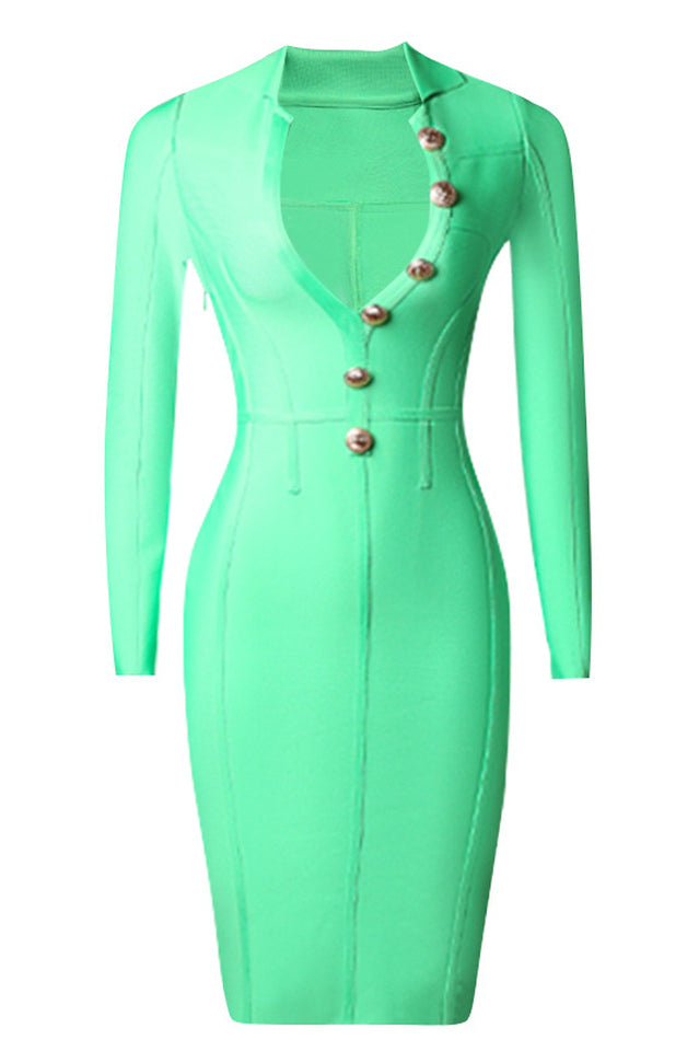 Alyce Long Sleeve Midi Bandage Dress