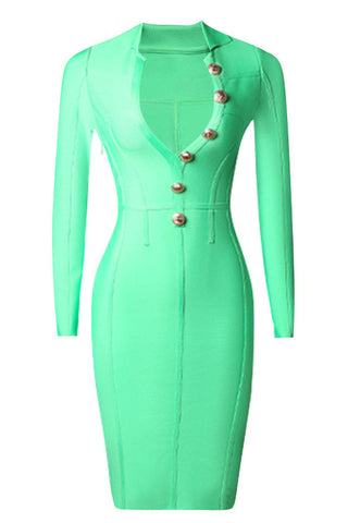 Alyce Long Sleeve Midi Bandage Dress