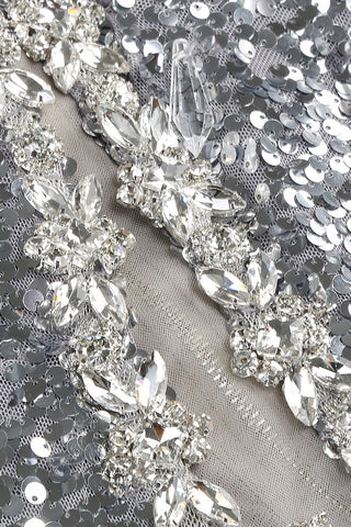 Crystal Sequin Two Piece Maxi Dress