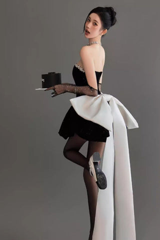 Cookie Strapless Bow Mini Dress