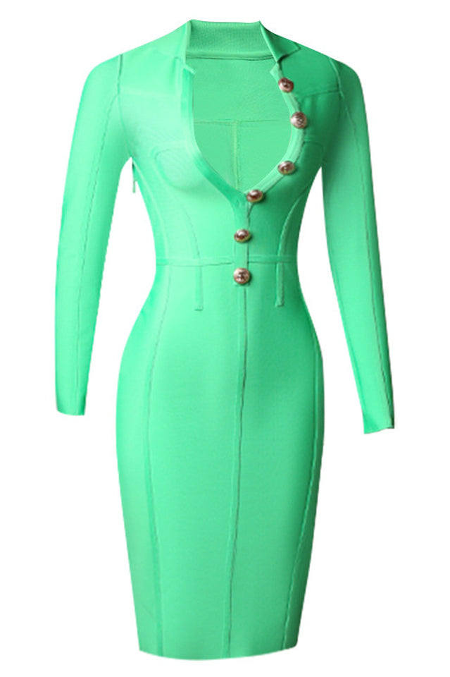 Alyce Long Sleeve Midi Bandage Dress