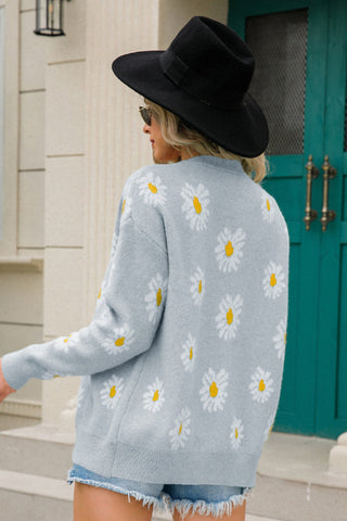 Floral Print Long Sleeve Sweater