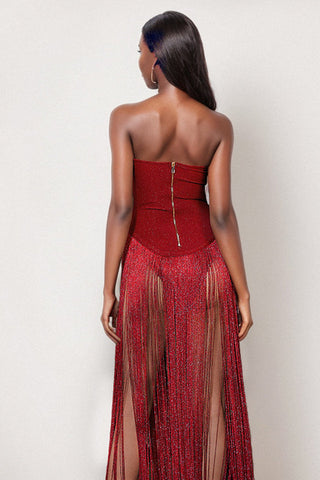 Oakley White Fringe Sexy Dress