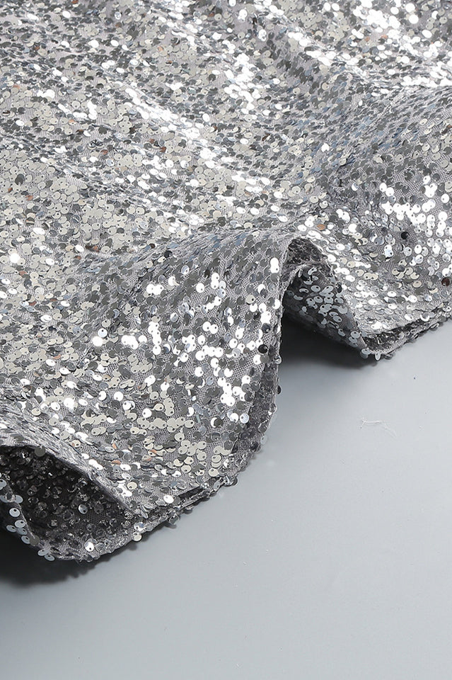 Crystal Sequin Two Piece Maxi Dress