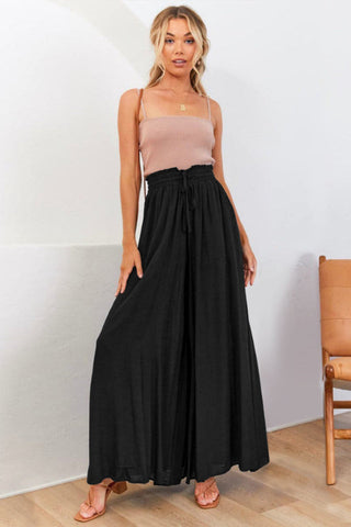 Basic High Waisted Flare Trousers