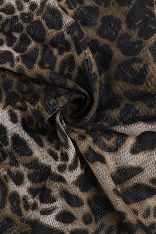 Animal Print Backless Slip Dress