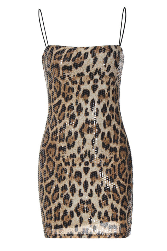 New In Town Leopard Print Mini Dress