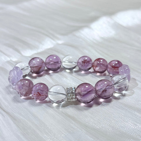 Amethyst & Clear Quartz Bracelet