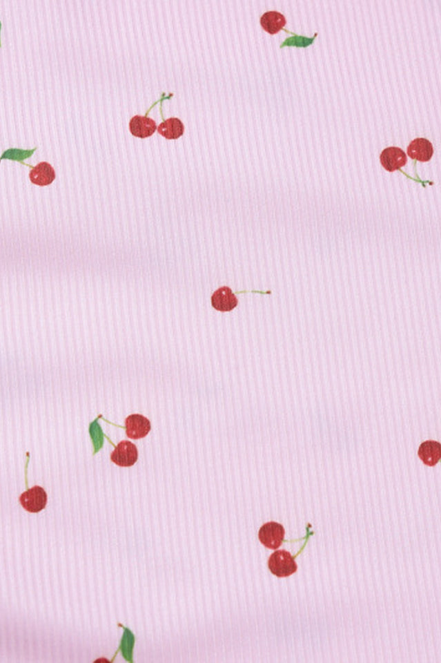 Cherry Print Spaghetti Strap Mermaid Dress