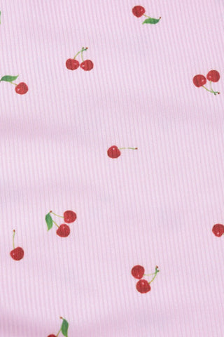 Cherry Print Spaghetti Strap Mermaid Dress